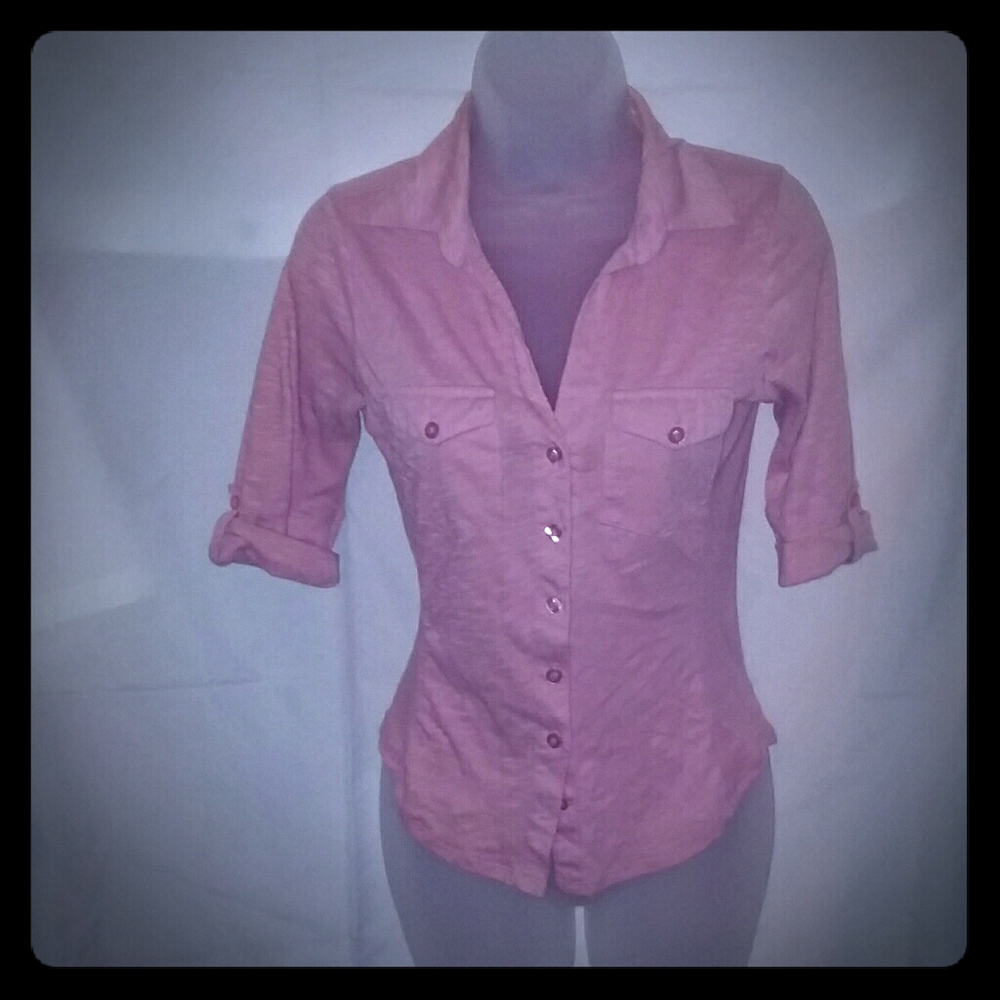5/$25 Pink Button Up Top